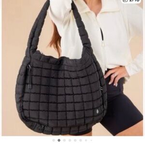FP Movement by Free People Black Quilted Shoulder Bag